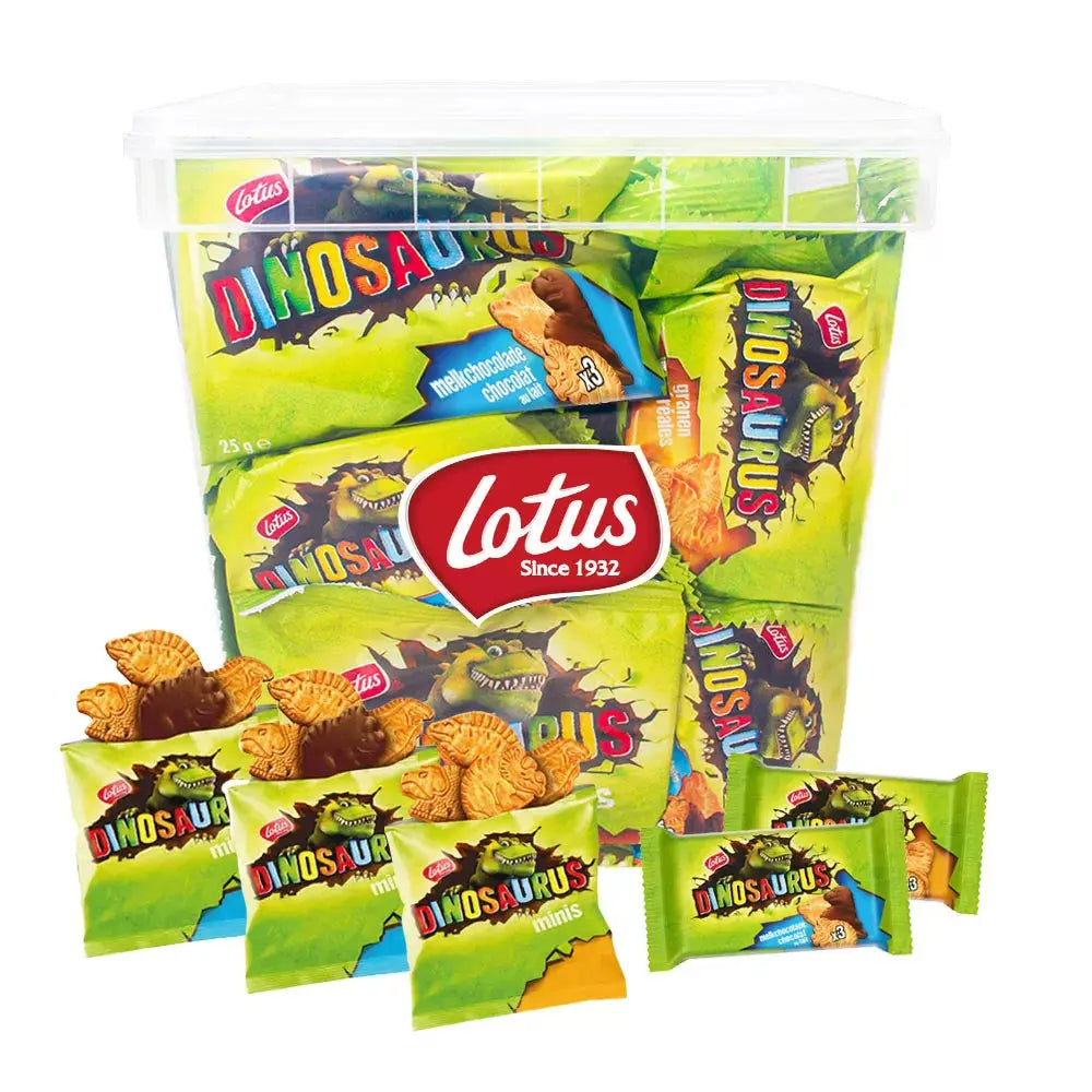 Lotus Dinosaurus Original & Mini's mix - voordeel maandpakket - 28 stuks - 750g