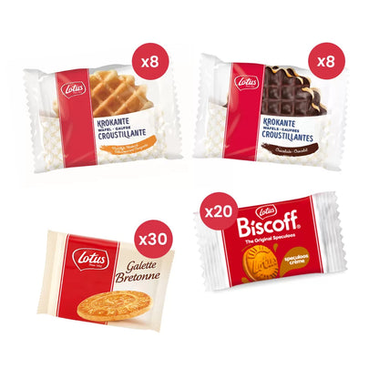 Lotus Krokante wafels, Bretons Botergaletje & speculoos gevuld speculooscrème - 66st. - 738g