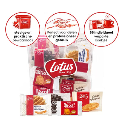 Lotus Krokante wafels, Bretons Botergaletje & speculoos gevuld speculooscrème - 66st. - 758g