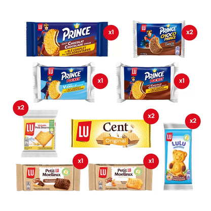 LU Favourites Box - Mix van individueel verpakte koekjes - 450g