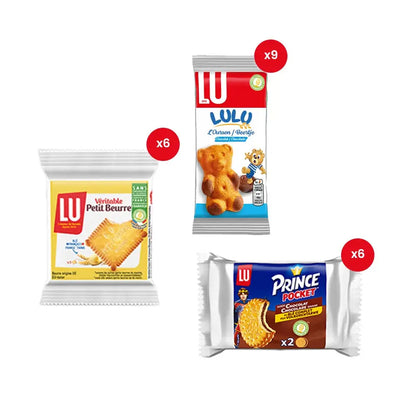 LU Festival koekjesdoos - Prince Pocket, Véritable Petit Beurre en Lulu Choco Beertjes - 660g