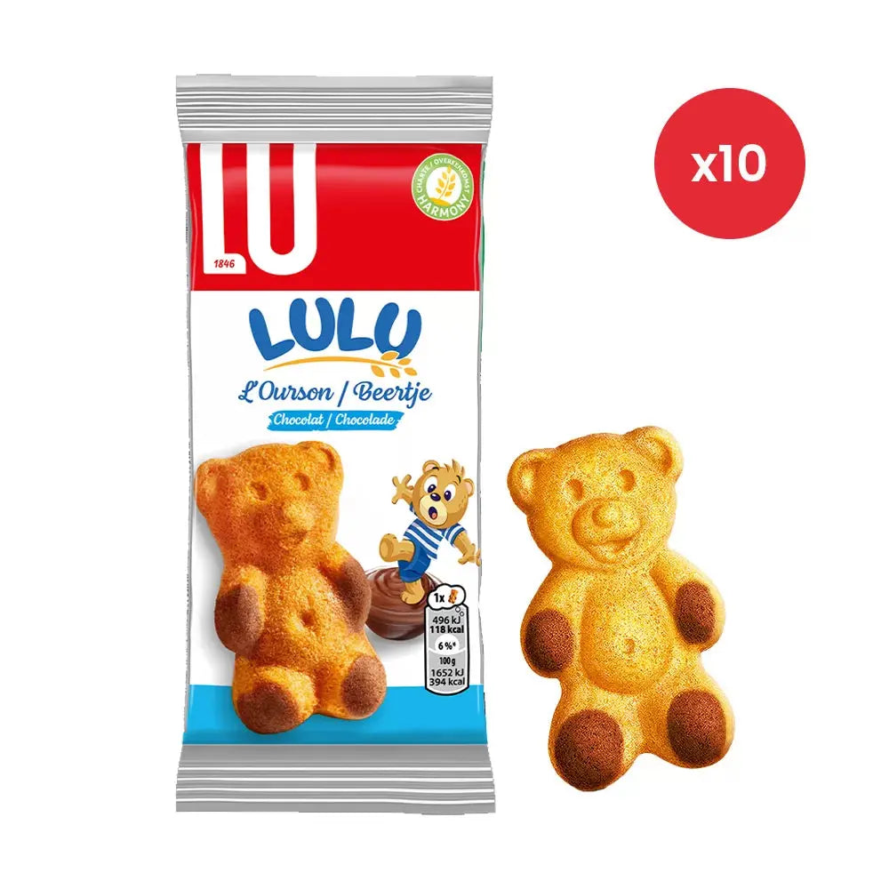 LU Kids Mix: Lulu Choco Beertjes & Prince Pocket duo chocolade koekjes - 15 stuks - 500g