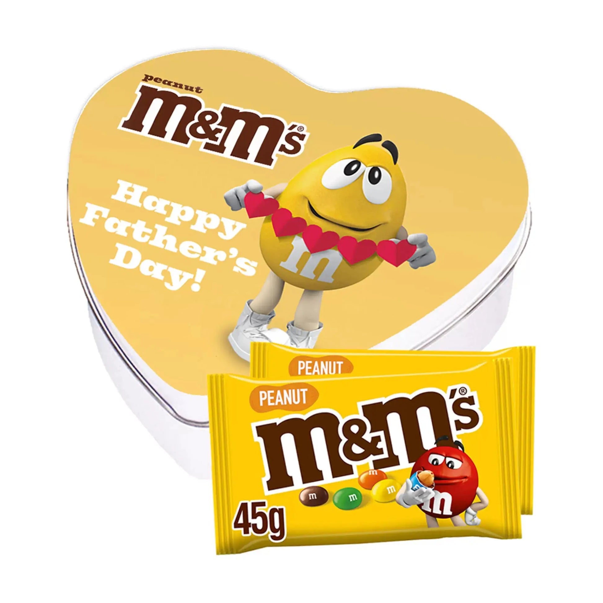 M&M's geschenkdoos hartje 'Happy Father's Day!' - peanut - 90g