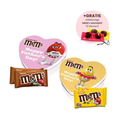 M&M's giftbox set voor Vaderdag 'Happy Father's Day!' - peanut & choc - 180g
