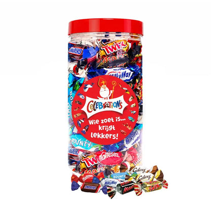 Mars Celebrations chocolade van Sinterklaas "Wie zoet is krijgt lekkers!" - 580g