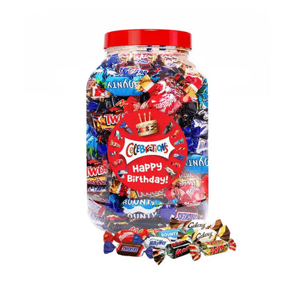 Mars Celebrations mega chocolademix "Happy Birthday!" - verjaardagscadeau - 1200g