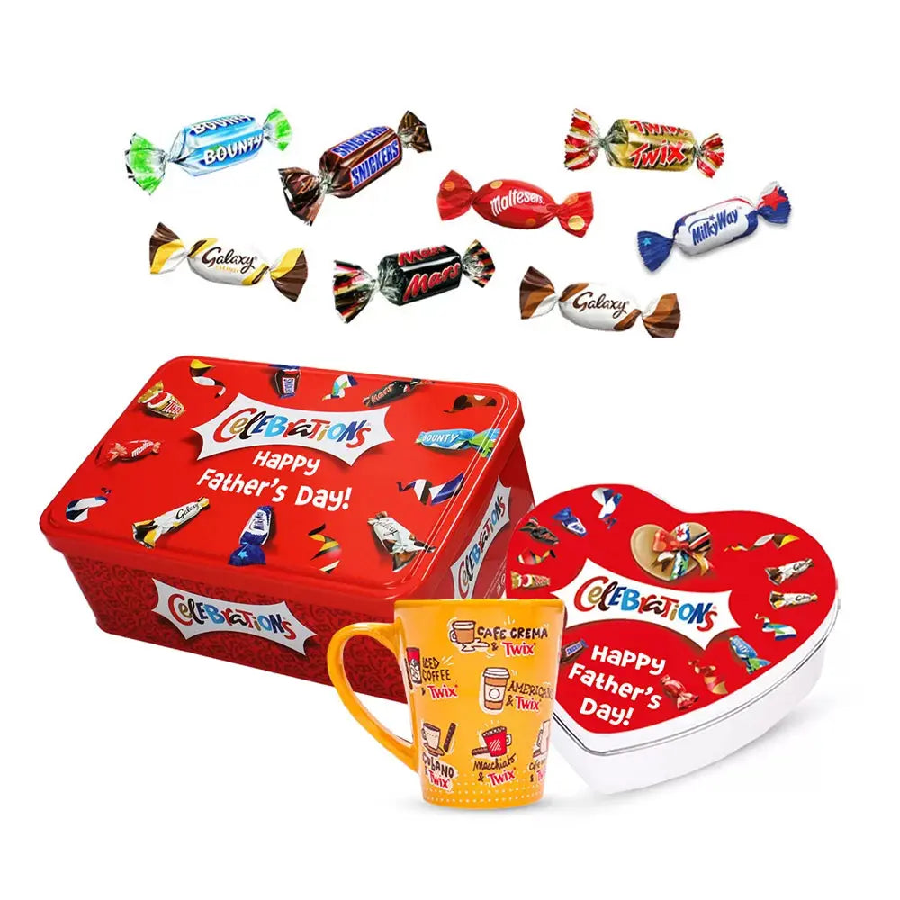 Mars Celebrations Vaderdag giftbox pakket met Twix mok - "Happy Father's Day!" - 520g