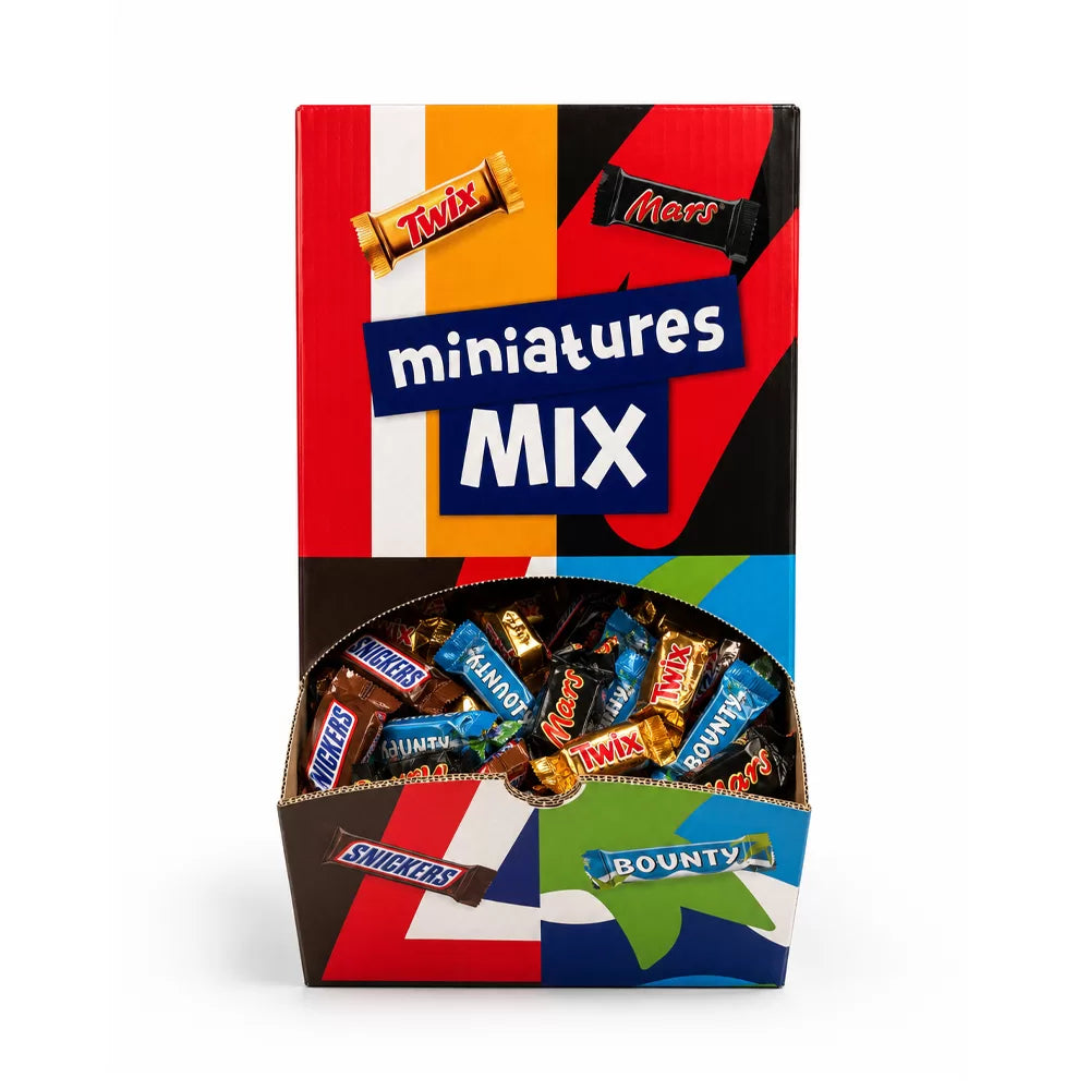 Mars chocolade - Miniatures mix - Mars, Snickers, Twix, Bounty - 3000g