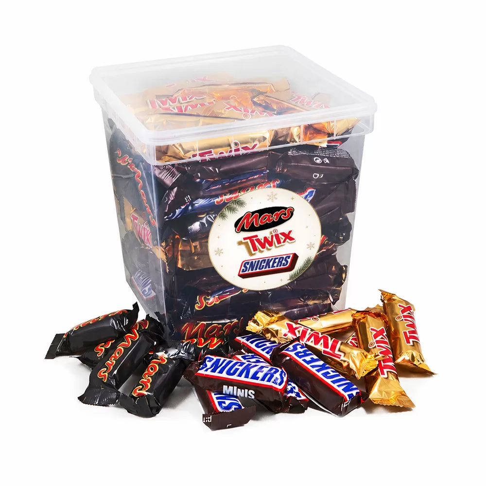 Mars kerstcadeau - Mars Mini, Twix Mini, Snickers Mini - 110 stuks - 2200g