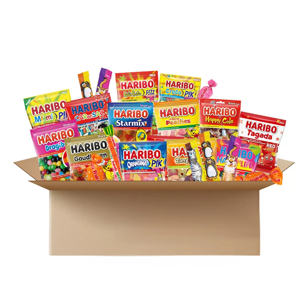 Mega snoepmix - Haribo & Fruit-tella - ca. 200 stuks - 3280g