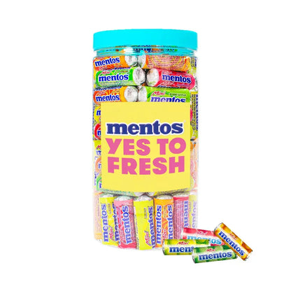 Mentos mini snoeprollen mix - strooigoed - 1000g