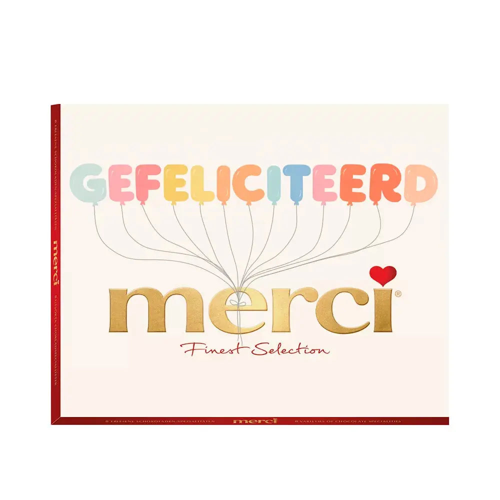 merci "Gefeliciteerd" - merci Finest Selection Assorted chocolade - 8 smaken - 250g
