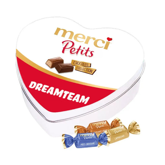 merci Petits geschenkdoos hartje "dreamteam" - mix van smaken - 115g
