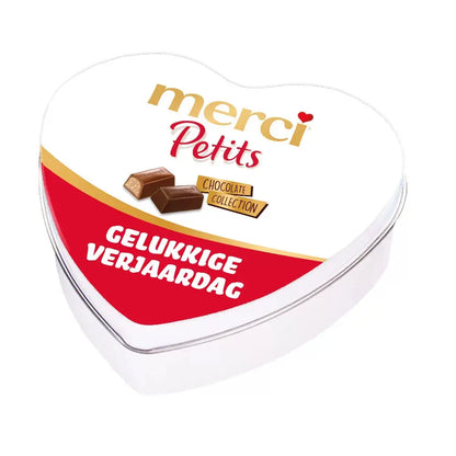merci Petits geschenkdoos hartje "gelukkige verjaardag" - mix van smaken - 115g