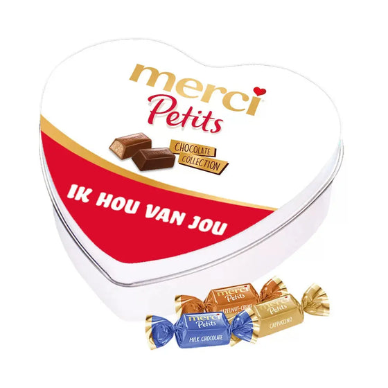 merci Petits geschenkdoos hartje "Ik hou van jou" - mix van smaken - 115g