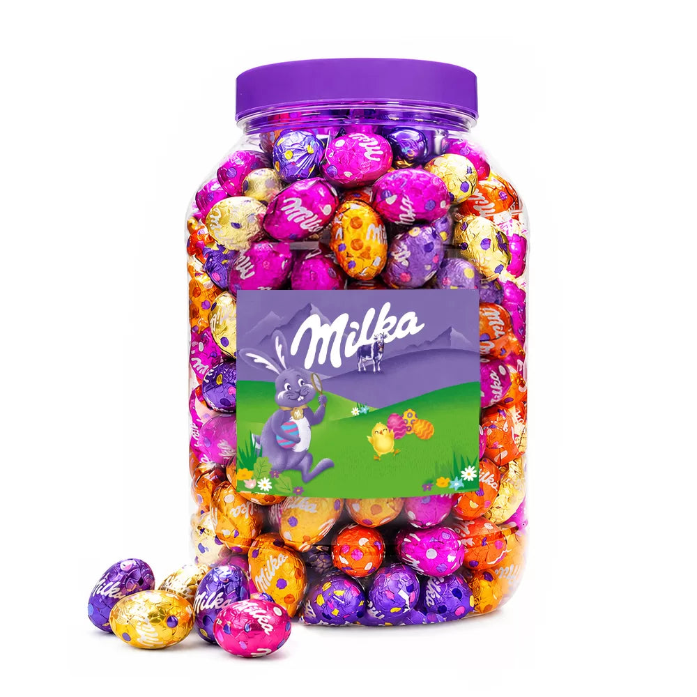 Milka paaseitjes in herbruikbare bokaal - ca 1800g