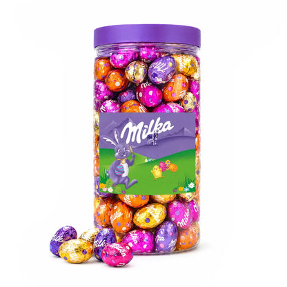 Milka paaseitjes in herbruikbare bokaal - ca 900g
