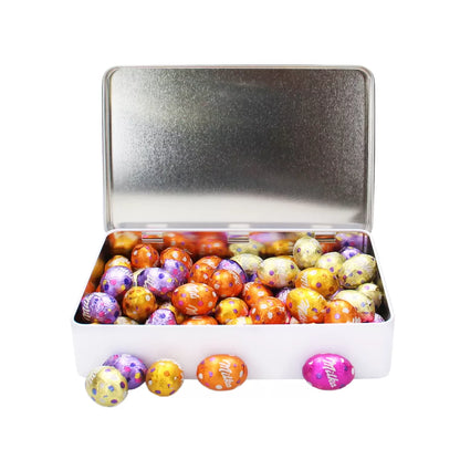 Milka paaseitjes in tinnen blik - ca 500g