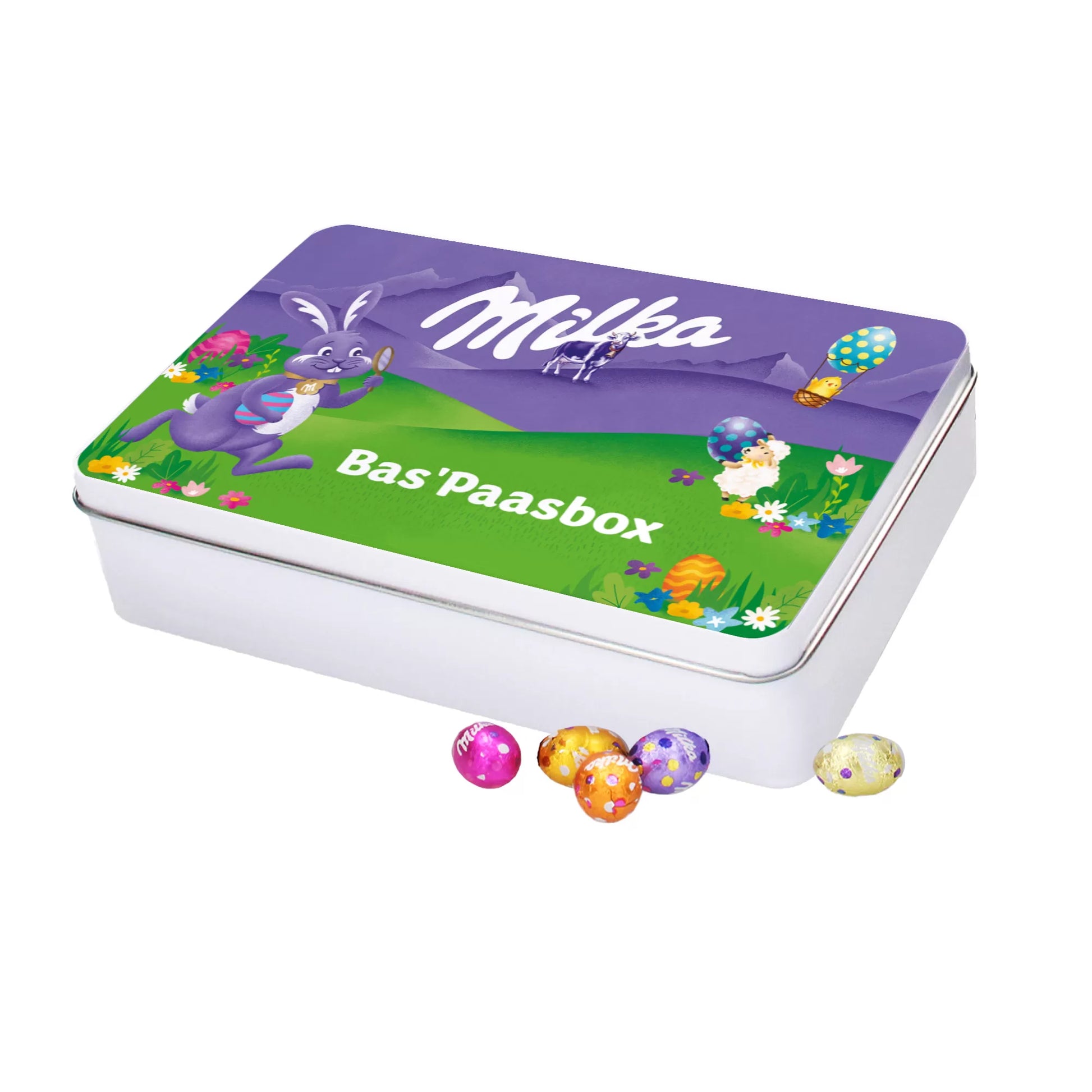 Milka paaseitjes - Tinbox M - PERSO - 500g