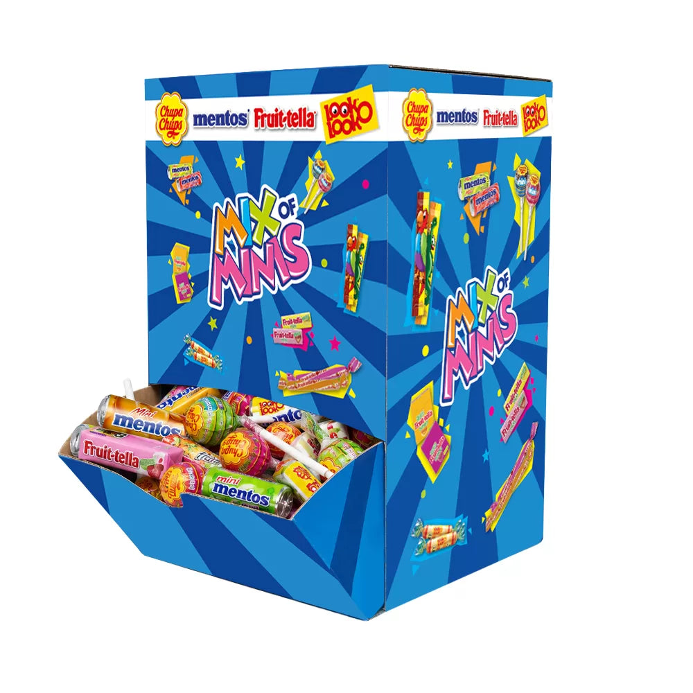 Mix of Minis uitdeelbox - Fruit-Tella, Mentos, Look-o-Look, Chupa Chups - 1230g