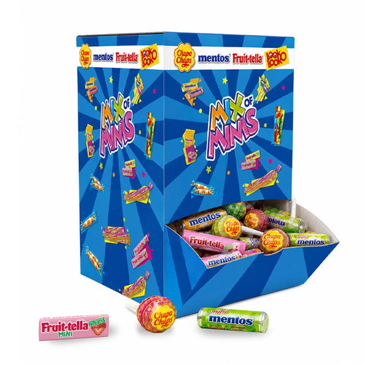 Mix of Minis uitdeelbox - Fruit-Tella, Mentos, Look-o-Look, Chupa Chups - 1230g
