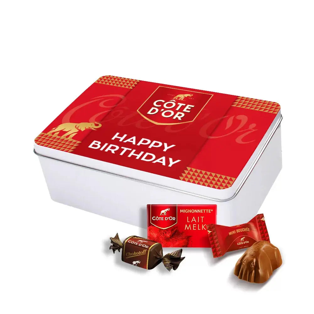 The best of Côte d'Or Collection box "Happy Birthday" - Mini Bouchée, Mignonnette Melk & Chokotoff - 600g