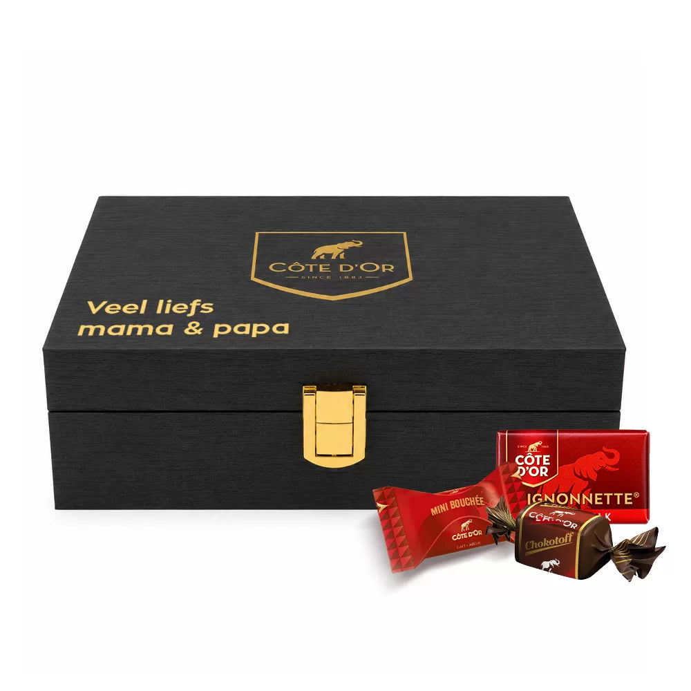 The best of Côte d’Or in houten kistje - PERSO - 360g