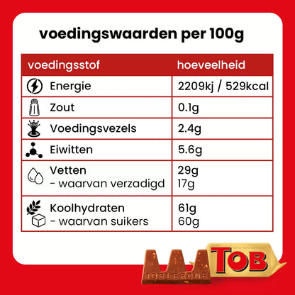 Toblerone Tiny deluxe geschenkdoos "Fijne feestdagen" - 224g
