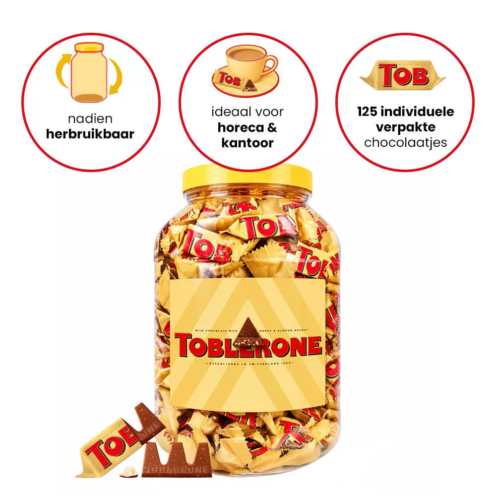 Toblerone Tiny - melkchocolade met nougat, amandelen & honing - 1000g