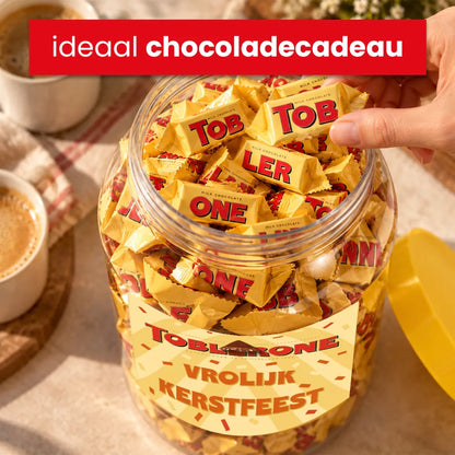 Toblerone Tiny "Vrolijk Kerstfeest" - chocolade kerstcadeau - 1000g