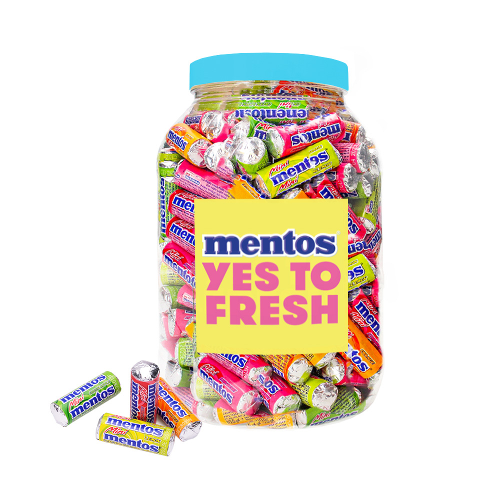 Mentos mini snoeprollen mix - strooigoed - 2000g