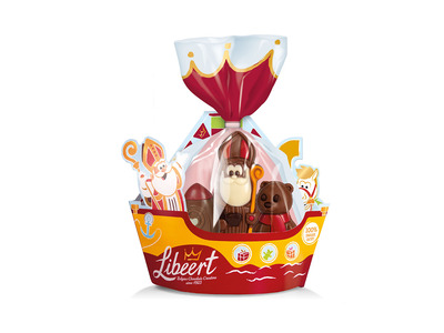 Libeert Boot van de Sint met melkchocolade figuren - 120g