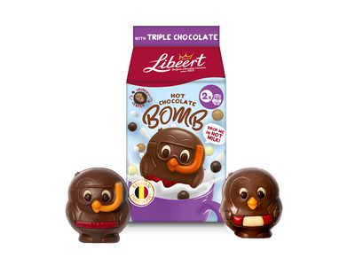 Libeert Cocoa Bomb Triple Chocolate -  2 chocoladefiguren - 80g