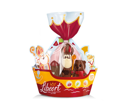 Libeert Boot van de Sint met chocoladefiguren - 120g