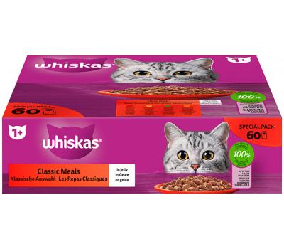 Whiskas natte kattenvoeding 'Classic Meals' - 85g x 60