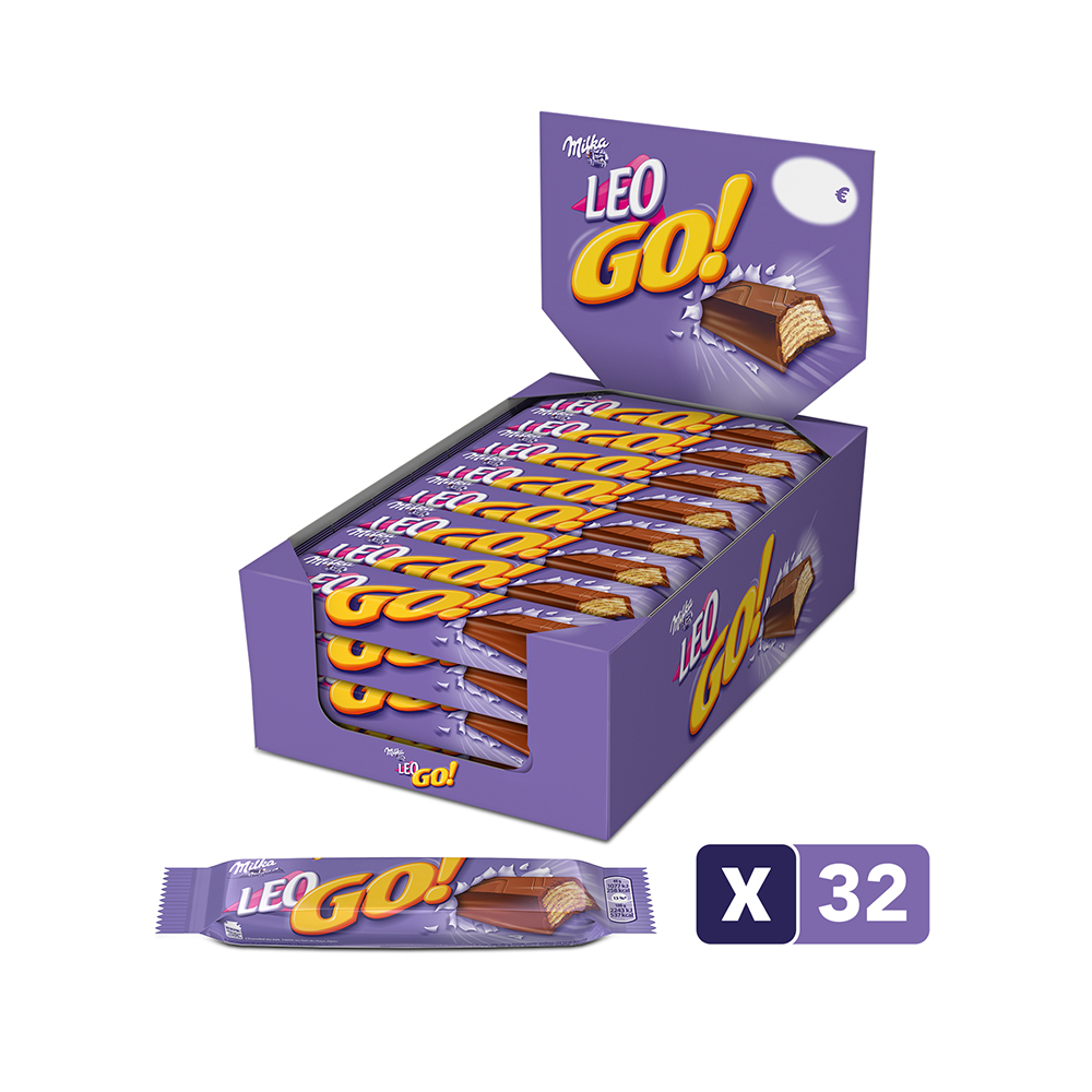 Milka Leo GO chocoladerepen - 48g x 32